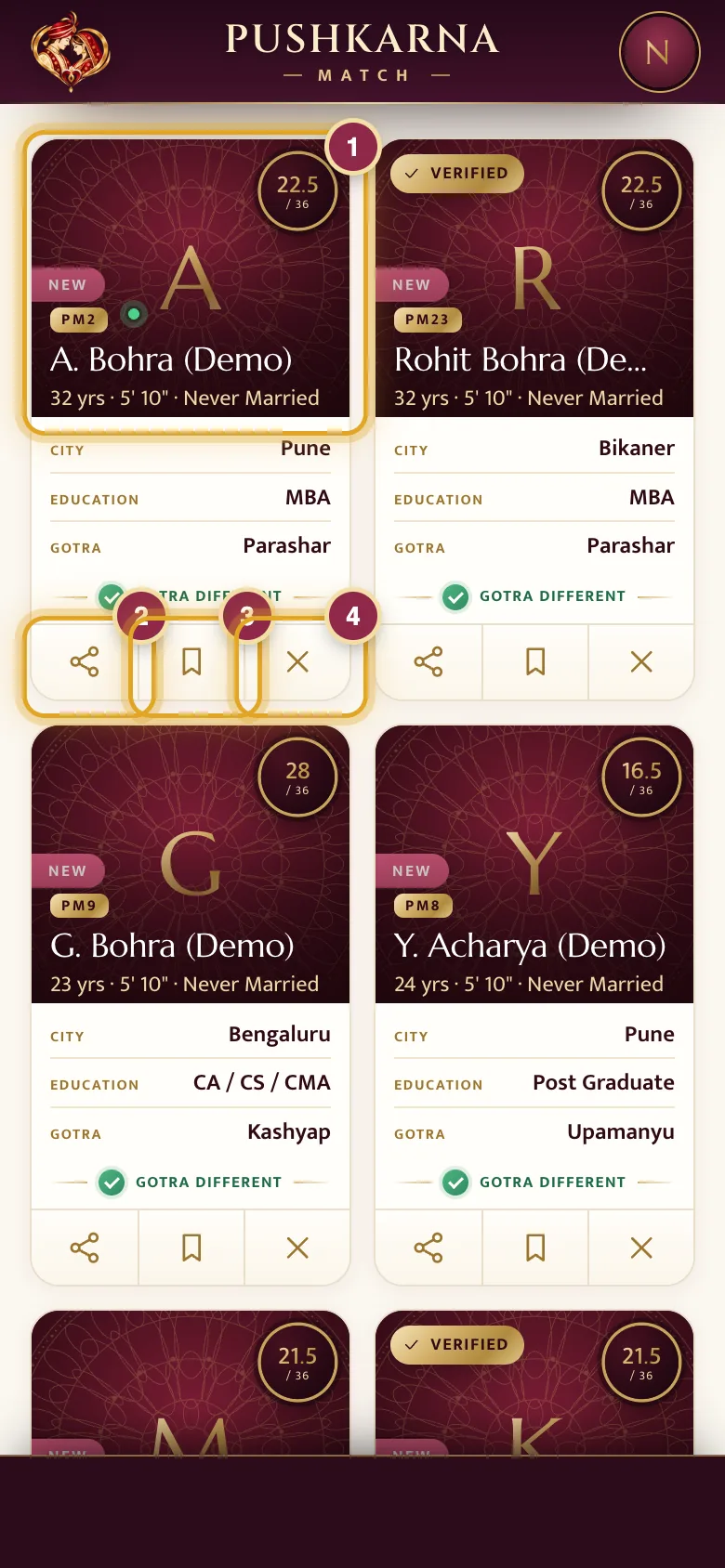 The profile card
